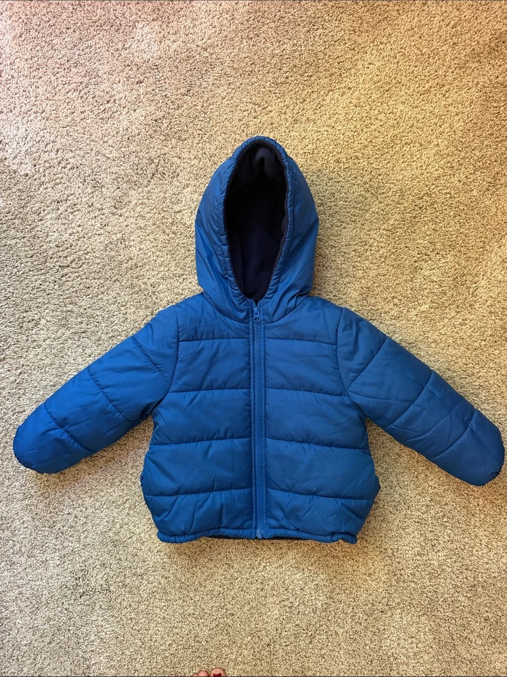 Carter's Bright Blue Hooded Puffer Jacket